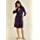 Latuza Women's Bamboo Viscose 3/4 Sleeves Short Robe with Pockets XL Eggplant