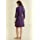 Latuza Women's Bamboo Viscose 3/4 Sleeves Short Robe with Pockets XL Eggplant