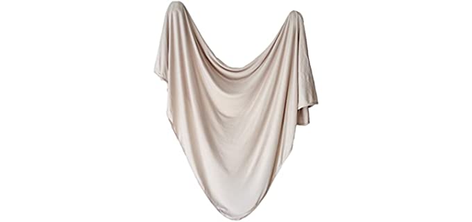 Marlowe & Co Premium Knit Viscose from Bamboo Swaddle Blanket, 47in x 47in (Natural)