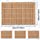 NETEHA Natural Bamboo Placemat-4 Pack- Set of Wooden Square Placemats, Suitable for Non-Slip and Resistant Bamboo Table Placemats in Restaurants and Kitchen