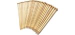 Single Point Bamboo Knitting Needles 14 Inch, 18 Pairs Wooden Knitting Needles for Beginners, US Size 0-15 (2.0-10.0mm), Straight Wood Needles Prefect for Sweaters, Socks, Shawl, Gloves and Scarf