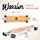 White Wave Bamboo Longboard Skateboard. Drop Deck Long Board for Cruising, Carving and Freestyle Fun. Great Board for Beginner, Intermediate, or Advanced Riders (Warrior)