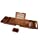 XcE Bathtub Caddy Tray Expandable to 105cm with Bamboo Book Stand and Soap Tray, Brown