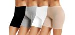 cauniss Slip Shorts Bamboo Viscose Fiber Stretch Smooth Boyshorts for Yoga Bike Short Boxer Briefs(4 Pack) (color 1, Large (7))