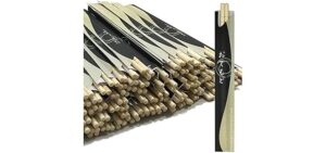 Albino Monkey 200 Round Separated Disposable Chopsticks | Best for Sushi | Bamboo Wooden Chinese Chop sticks - Bamboo Chopstick Bulk - Disposable Utensils Premium Quality - (100 Pairs)