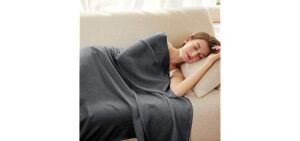 AmyHomie Cooling Blanket, 100% Rayon Derived from Bamboo, Cool Summer Blanket for Hot Sleepers, Soft Comfy Lightweight Blankets for All Seasons(Dark Gray, 79×91in)