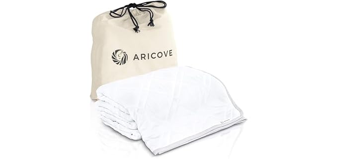 Aricove Cooling Weighted Blanket for Adults, 20lbs, Queen/King Size, 80x87 inches, Silky Soft Bamboo Viscose, Machine Washable, White