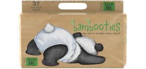 Bamboo Baby Diapers, Totally Chlorine Free for Sensitive Skin for Newborns to XXL. Hypoallergenic & Non Toxic Eco Friendlier Plant-Based Materials. TCF NB Newborn Size 6 (37 ct)