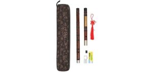 C Key Professional Bamboo Flute Walfront 8 Years Dried Dizi Bitter Bamboo Flute With Golden Embossed Body Flute Film And Solid Flute Film Glue Traditional Chinese Instrument