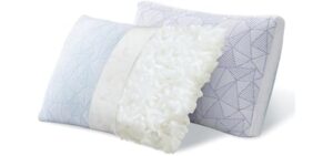 Caelorin Shredded Memory Foam Cooling Soft Bamboo Viscose Pillows King Set of 2, Adjustable Hypoallergenic Hotel Quality Pillows for Back, Stomach or Side Sleeper, Oeko-TEX Certified