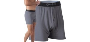 Chill Boys - Cool, Comfortable, Soft & Breathable Mens Underwear - Men's Boxers (XL Grey) - Imported 95% Viscose from Bamboo / 5% Spandex