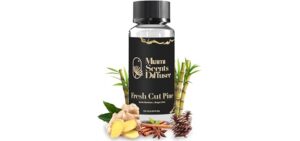 Fresh Cut Pine Scent 4 Fl Oz - 120 ml Inspired by Hotel Essential Oils Aroma for Home Office Business Diffuser Luxury Fragance Refill Aromatherapy Natural Blend of Exotic Bamboo, Cinnamon and Ginger.