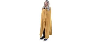 K E L O R Luxury Viscose derived from Bamboo Wrap Blanket - Stretchy, Lightweight Soft & Breathable - Cooling Viscose with Spandex, Versatile Travel Blanket - Shawl (Golden, Double-Sided)