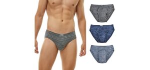 KNITLORD Mens Underwear bamboo viscose Breathable Men's Briefs Soft Lightweight Mid/Low Rise Underpants 3 or 4 Pack (L)