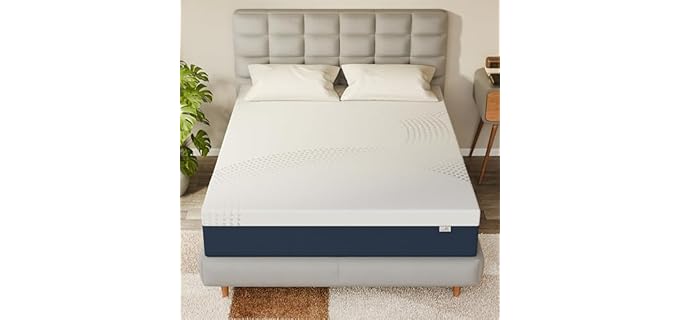 KONFEIN Queen Mattress, 12 Inch Gel Graphene Memory Foam Mattress for Refreshing Comfort and Pressure Relief, Queen Size in a Box with Breathable Cover, Medium Firm Support, CertiPUR-US Certified