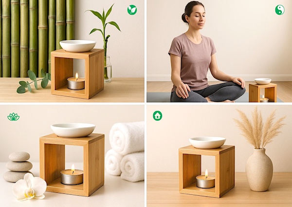 Premium Bamboo Oil Diffuser Features