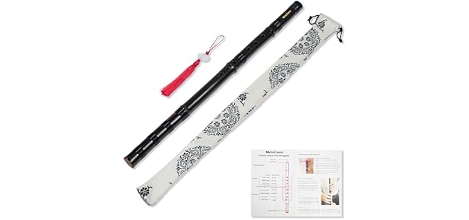 Professional Chinese Vertical Flute (Xiao) - G Key, Black Bamboo with U Mouthpiece - Handmade Traditional Flute for Beginners & Performers - Rich Sound & Durable traditional Chinese Musical Instrument