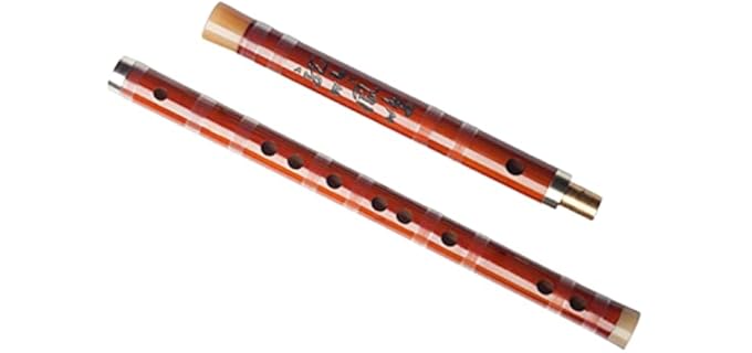 Professional Playing Bamboo Flute Bitter Bamboo Chinese Dizi Musical Instrument for Students Beginner Bamboo Flutes for Adults (Color : C Key)