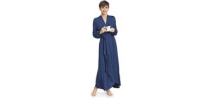 SAGEFINDS Rayon Made from Bamboo (94% Rayon from Bamboo, 6% Spandex) Long Wrap Robe for Women
