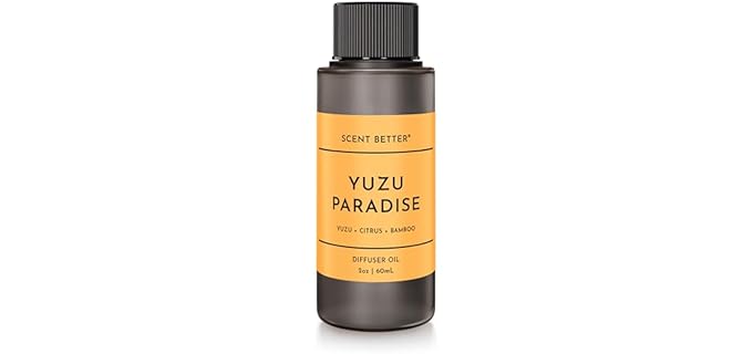 Scent Better Yuzu Paradise Aroma Essential Oil Blend: an Aromatherapy Blend of Yuzu, Citrus, and Bamboo for Ultrasonic Diffusers & Nebulizers (2 Fl Oz, 60 mL)