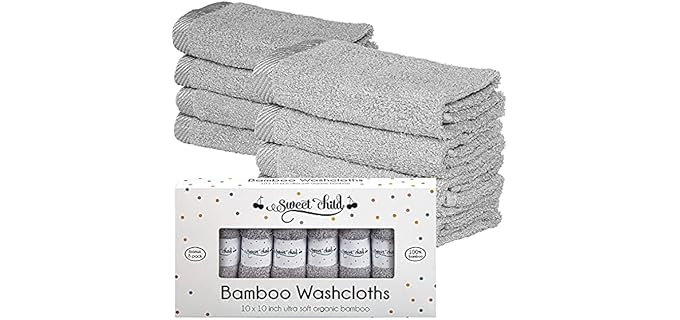 Sweet Child 8-Pack Baby Washcloths -Super Soft Rayon Washcloth, Baby Wash Cloths for Newborn,Infants and Kids, Bath Baby Towels, Body and Face Towel, Face Cloths for Washing Face