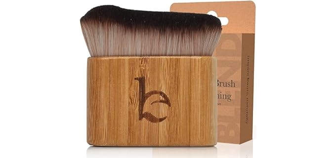 Ultra Soft Self Tanner Brush - Kabuki Brush for Body Foundation & Makeup, Blending Applicator for Tanner, Self Tanning Mitt, Achieves Sunless Streak-Free Fake Tan, Durable & Easy to Clean