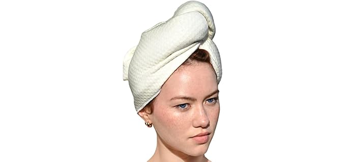 Better Than TShirt Hair Towel for Curly Hair | Handmade Organic Bamboo Viscose Not Microfiber | Plop Towel Tshirt Towels for Curly Hair Plopping Shirt Women Towel Curls Sleep in Hair Towel Wrap Turban